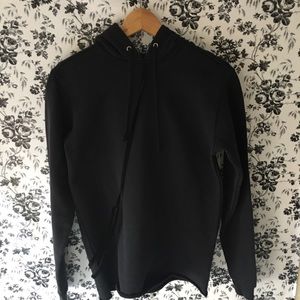 SLAB by Rick Owens Hoodie Black Leather Men XSmall